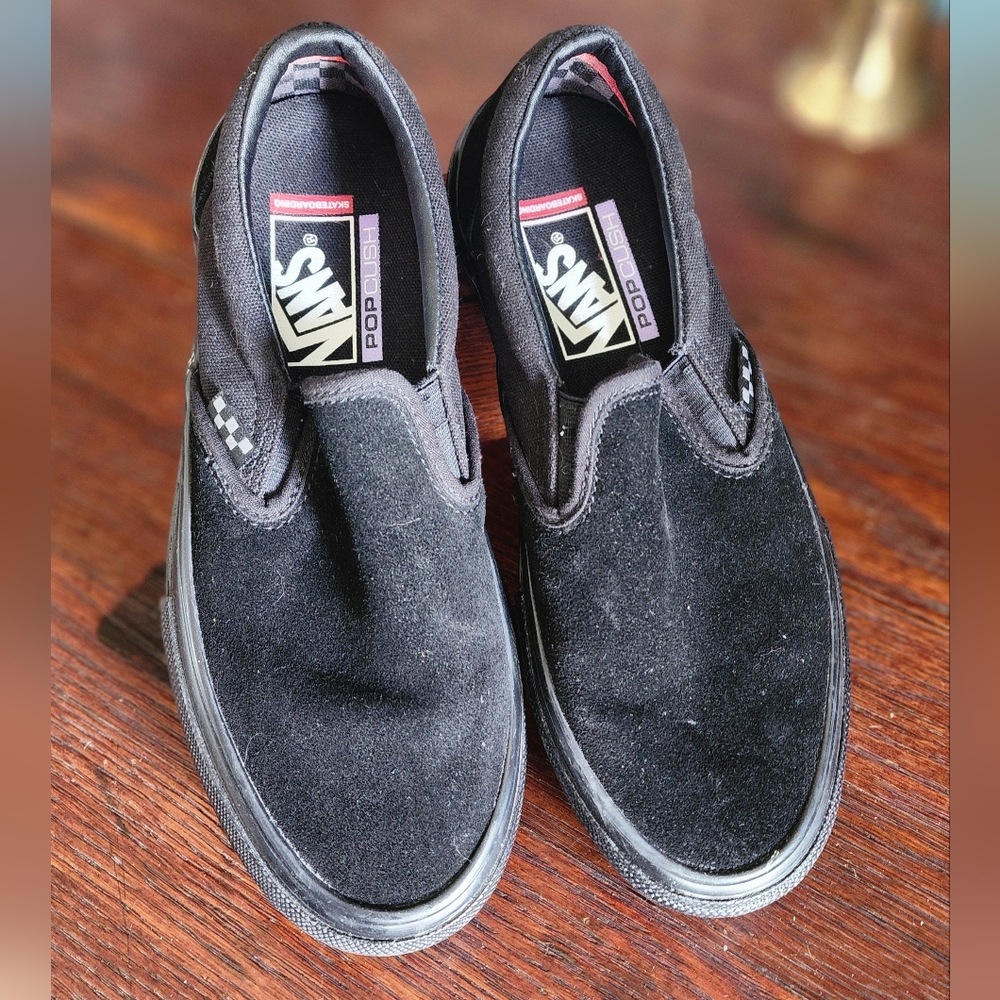 Vans Black Slip-On Suede Sneakers